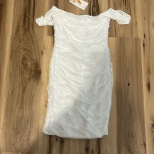 white off the shoulder dress